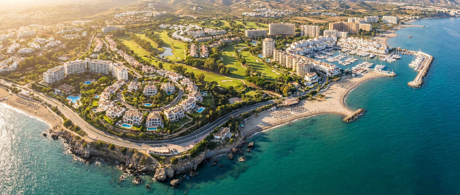 Best areas to invest Costa del Sol aerial view